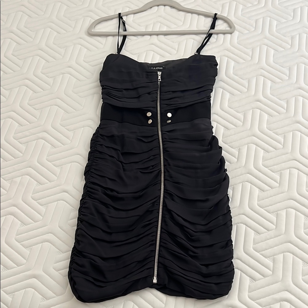Laila Azhar Black Ruched Dress